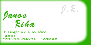 janos riha business card